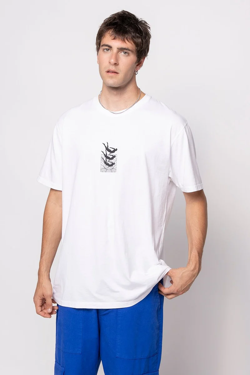 Tee-shirt Washed Cosmic Order White