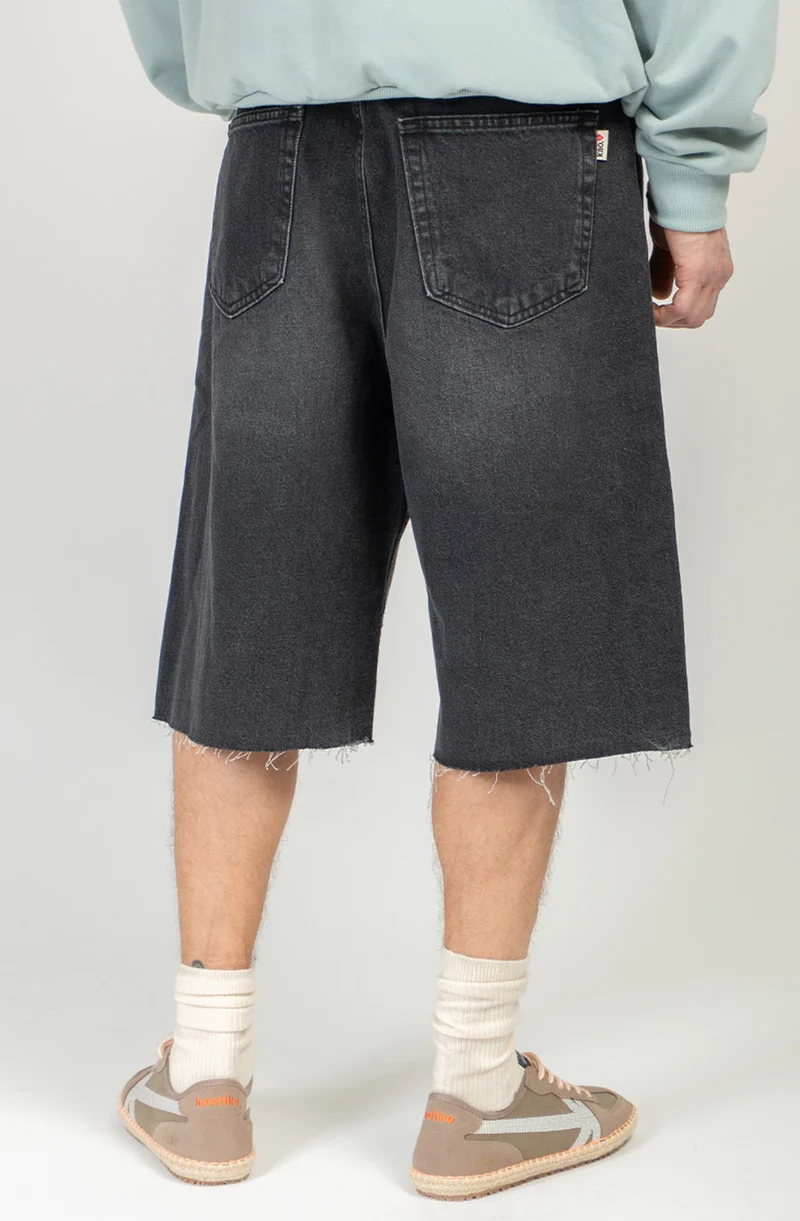 Bermuda Loose Baggy Denim Noir
