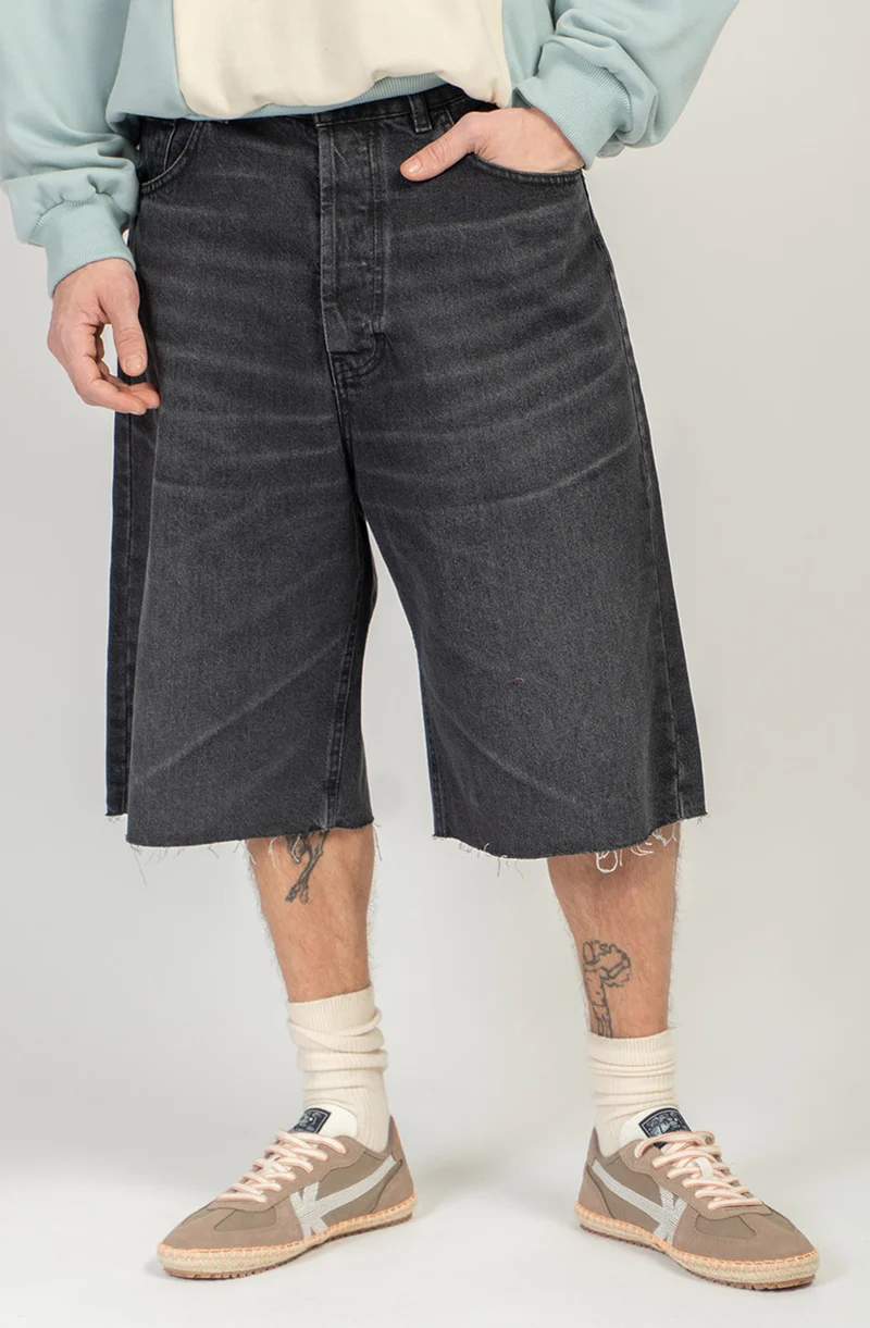 Bermuda Loose Baggy Denim Noir
