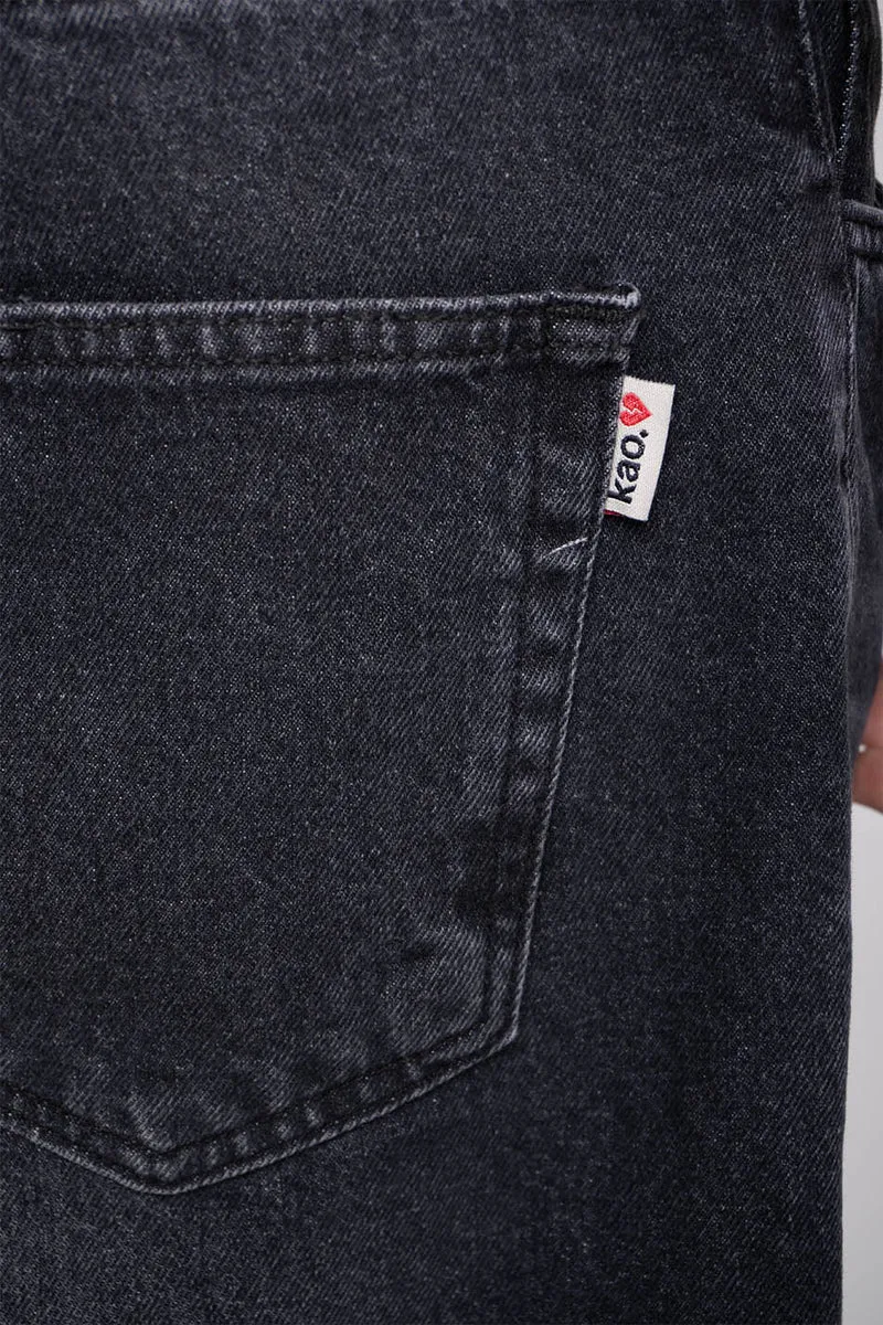 Bermuda Loose Baggy Denim Noir