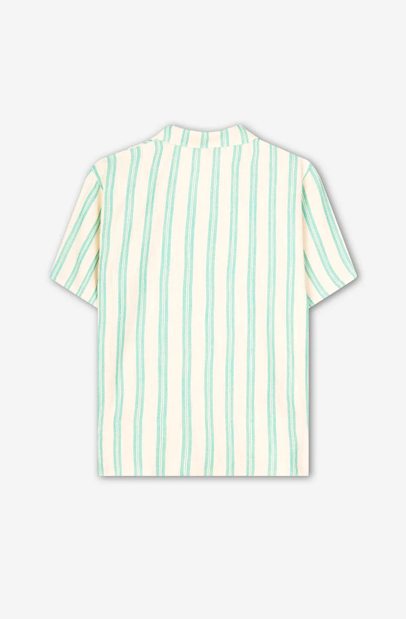 Ozan - Chemise à rayures - Ivoire/ aqua