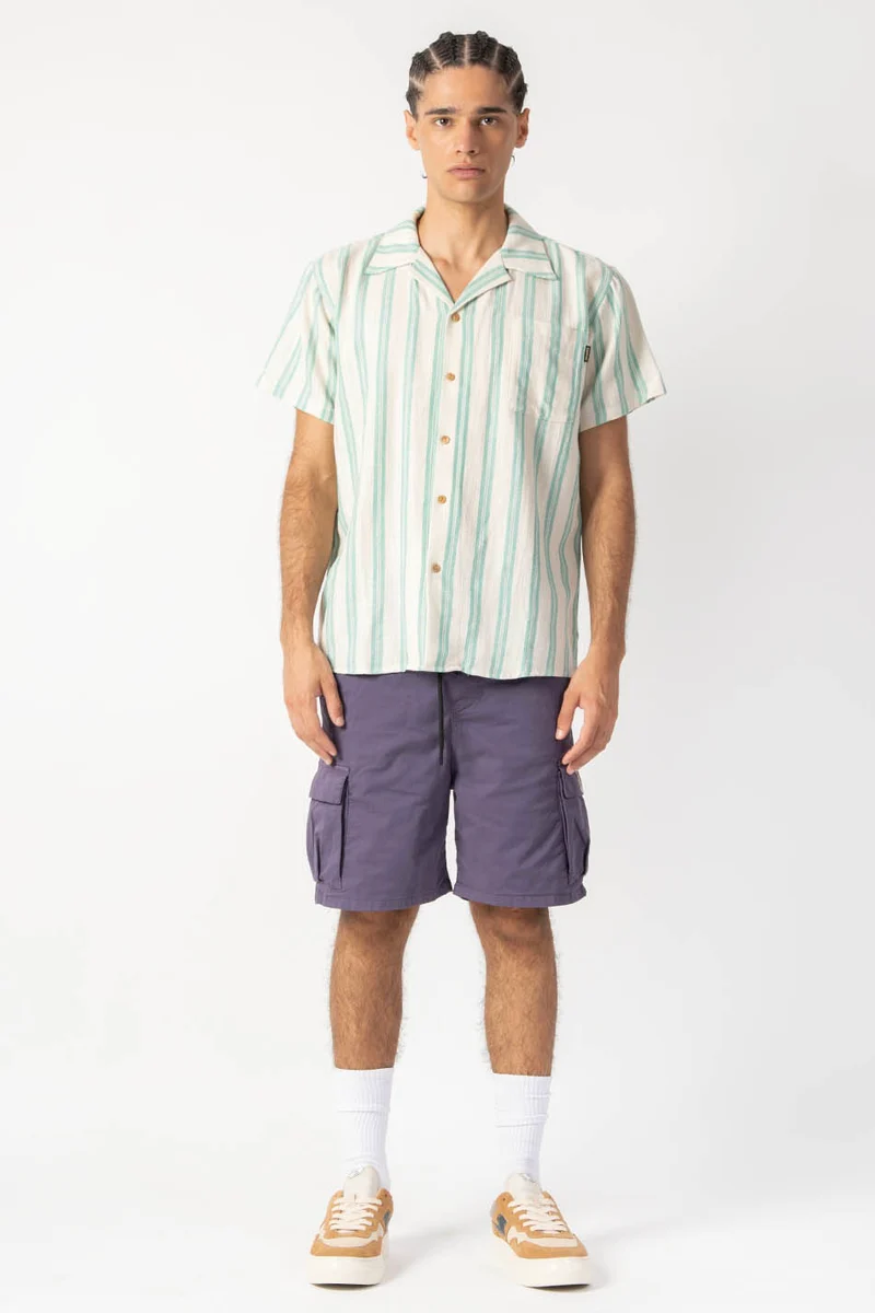 Ozan - Chemise à rayures - Ivoire/ aqua