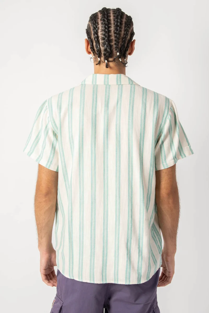 Ozan - Chemise à rayures - Ivoire/ aqua
