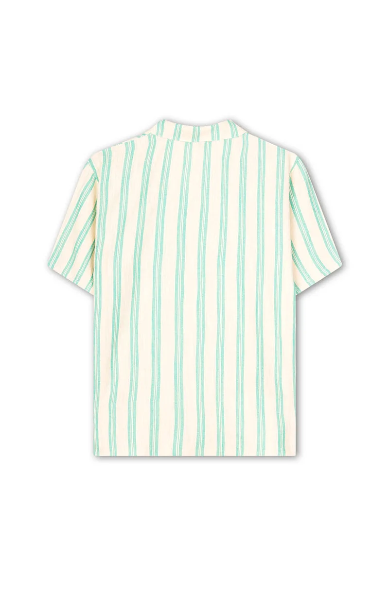 Ozan - Chemise à rayures - Ivoire/ aqua