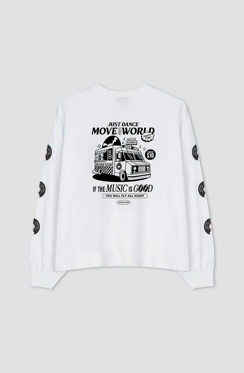 T-shirt blanc Foodtruck Just Dance