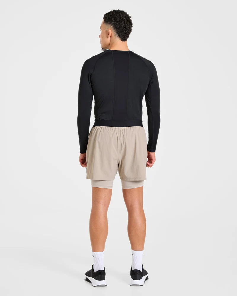Signature 2 in 1 Shorts - Stone