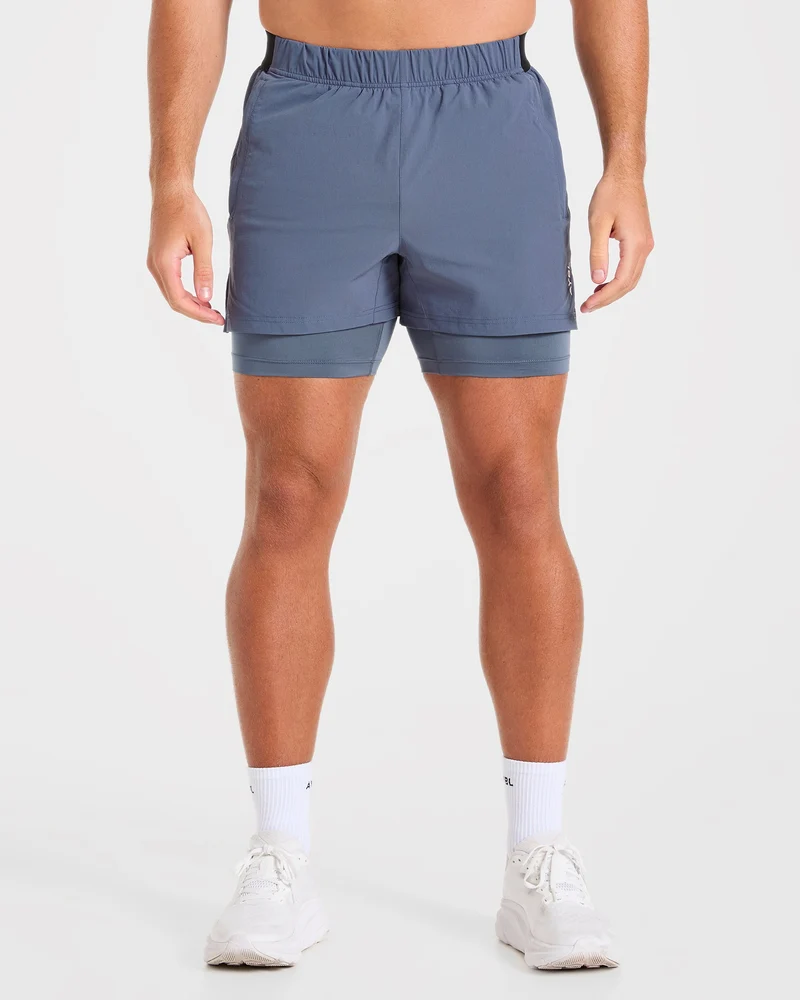 Signature 2 in 1 Shorts - Steel Bleu