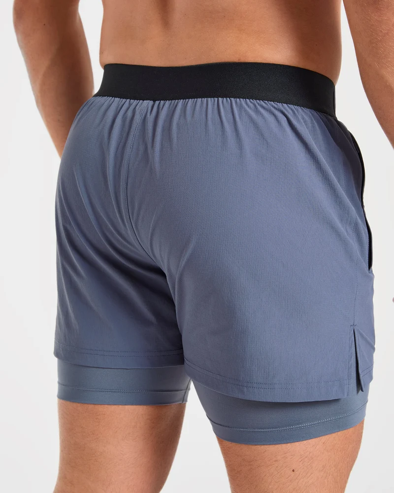 Signature 2 in 1 Shorts - Steel Bleu