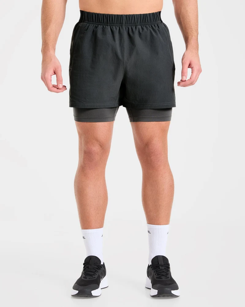 Signature 2 in 1 Shorts - Charcoal