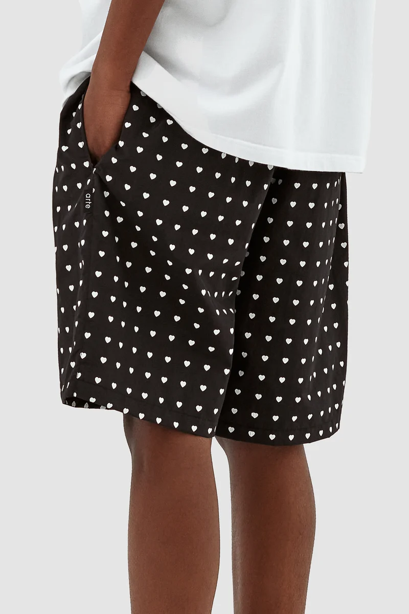 Short Jules Heart - Noir/Blanc