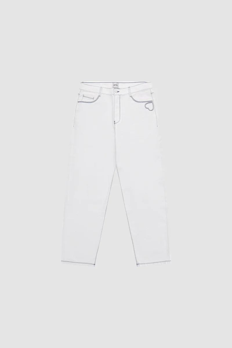 Pantalon Poage Heart Detail - Blanc