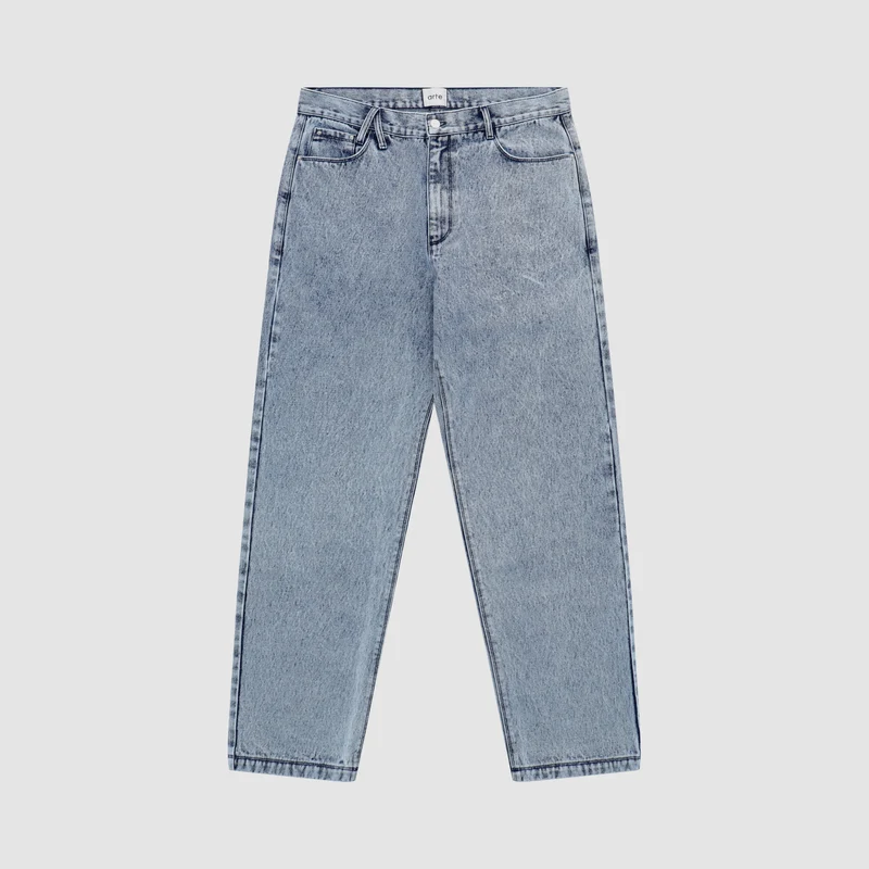 Poage Pantalon avec ceinture - Denim Vintage