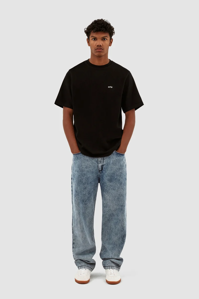 Poage Pantalon avec ceinture - Denim Vintage