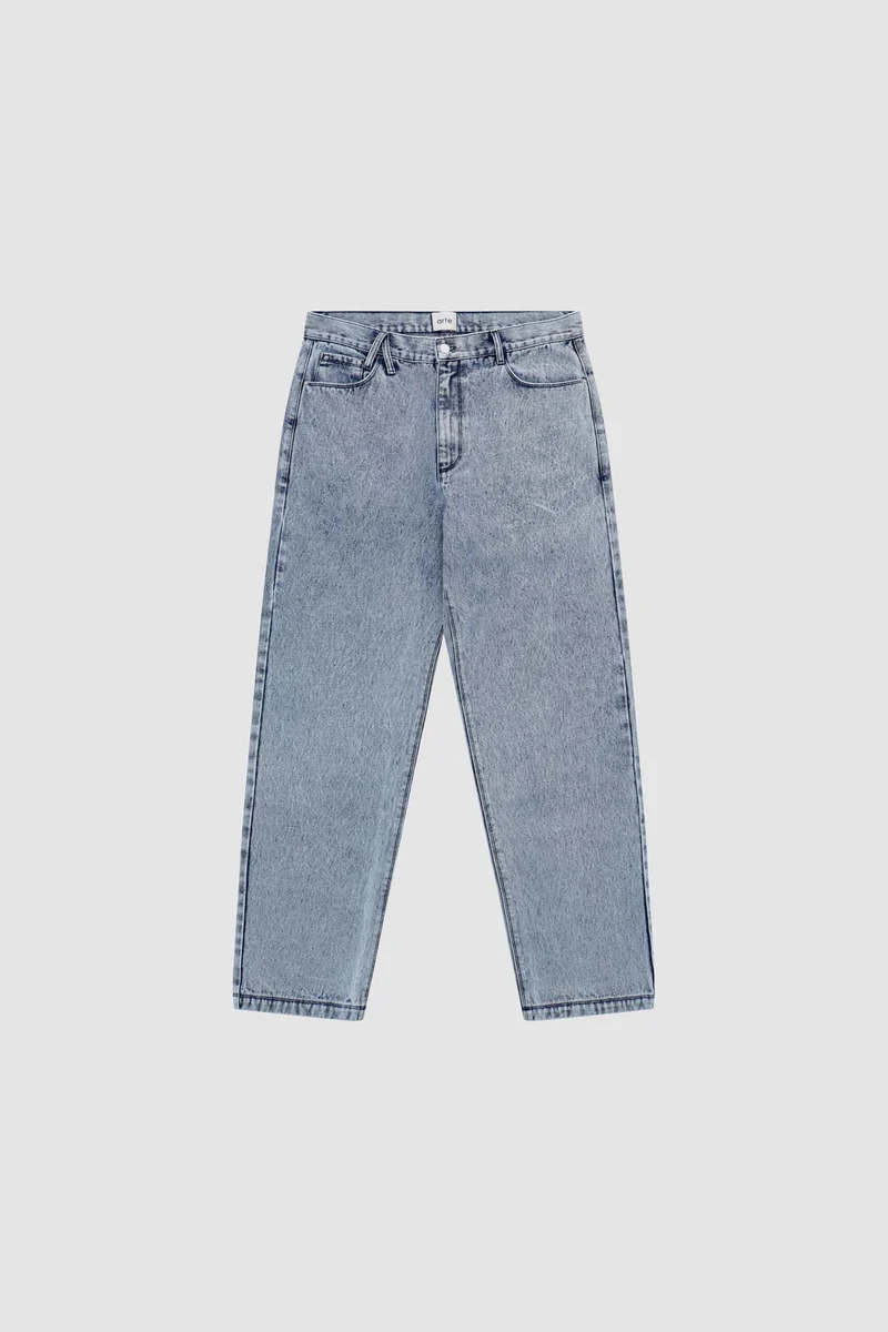 Poage Pantalon avec ceinture - Denim Vintage