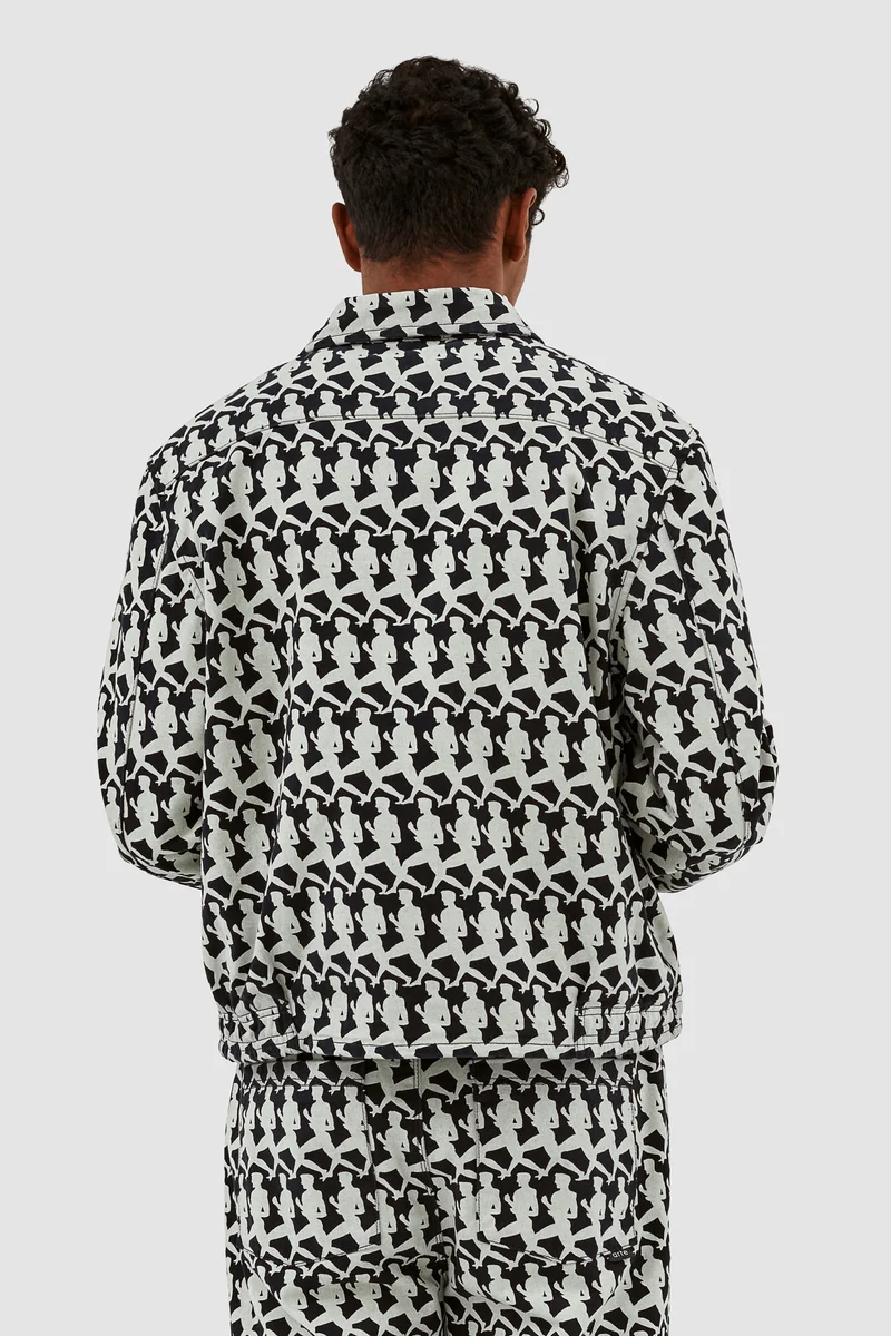 Veste Jones Allover - Marine/Crème