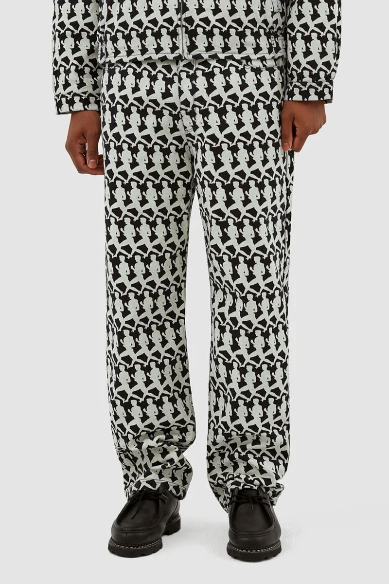 Pantalon Jones Allover - Marine/Crème