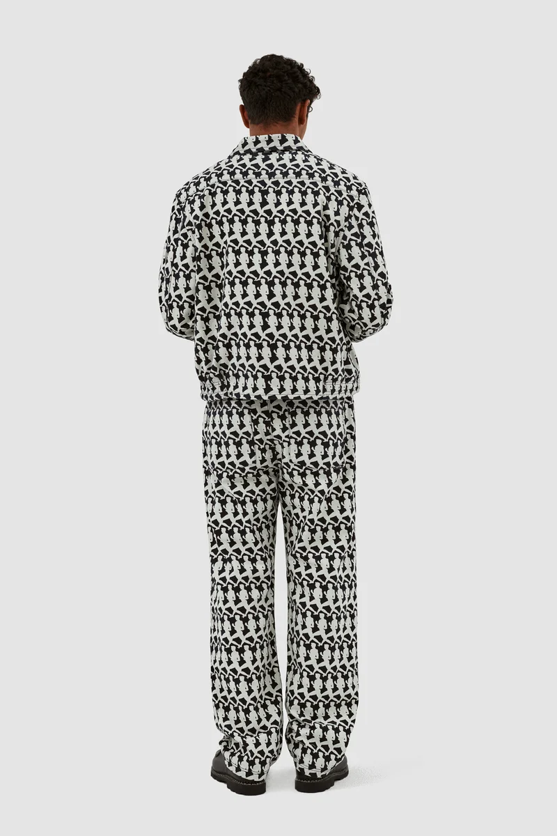 Pantalon Jones Allover - Marine/Crème