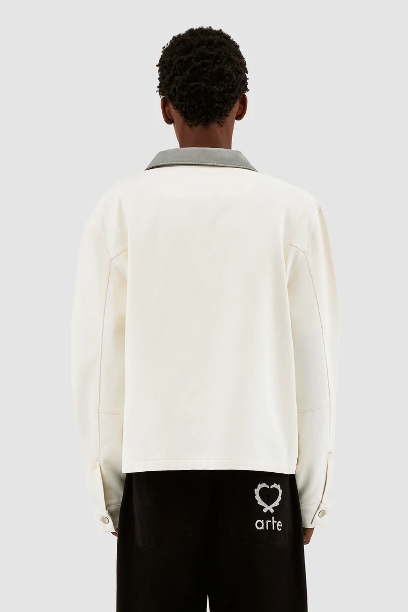 John Contrast Jacket - Crème/Gris