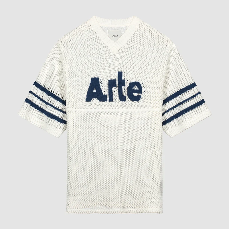 Shane - Chemise à rayures en tricot - Blanc