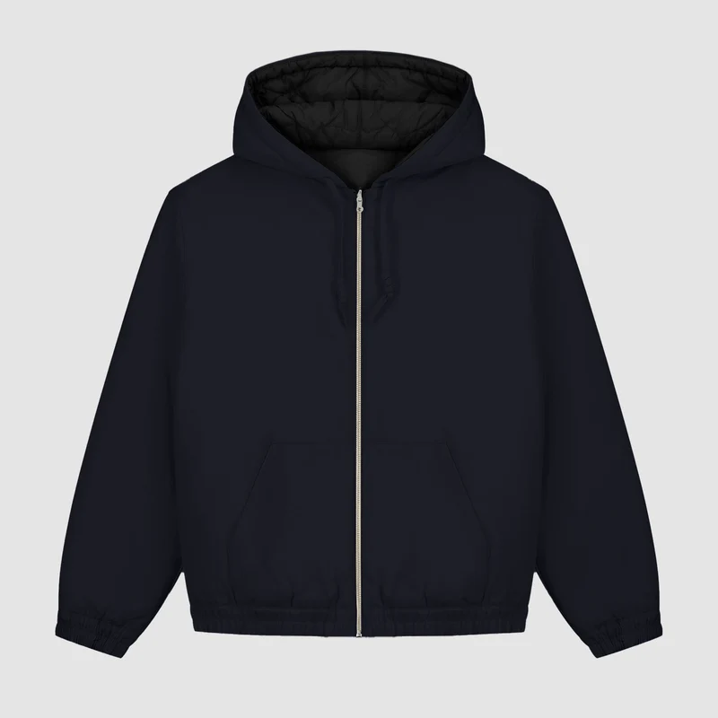 Veste à capuche réversible - Marine