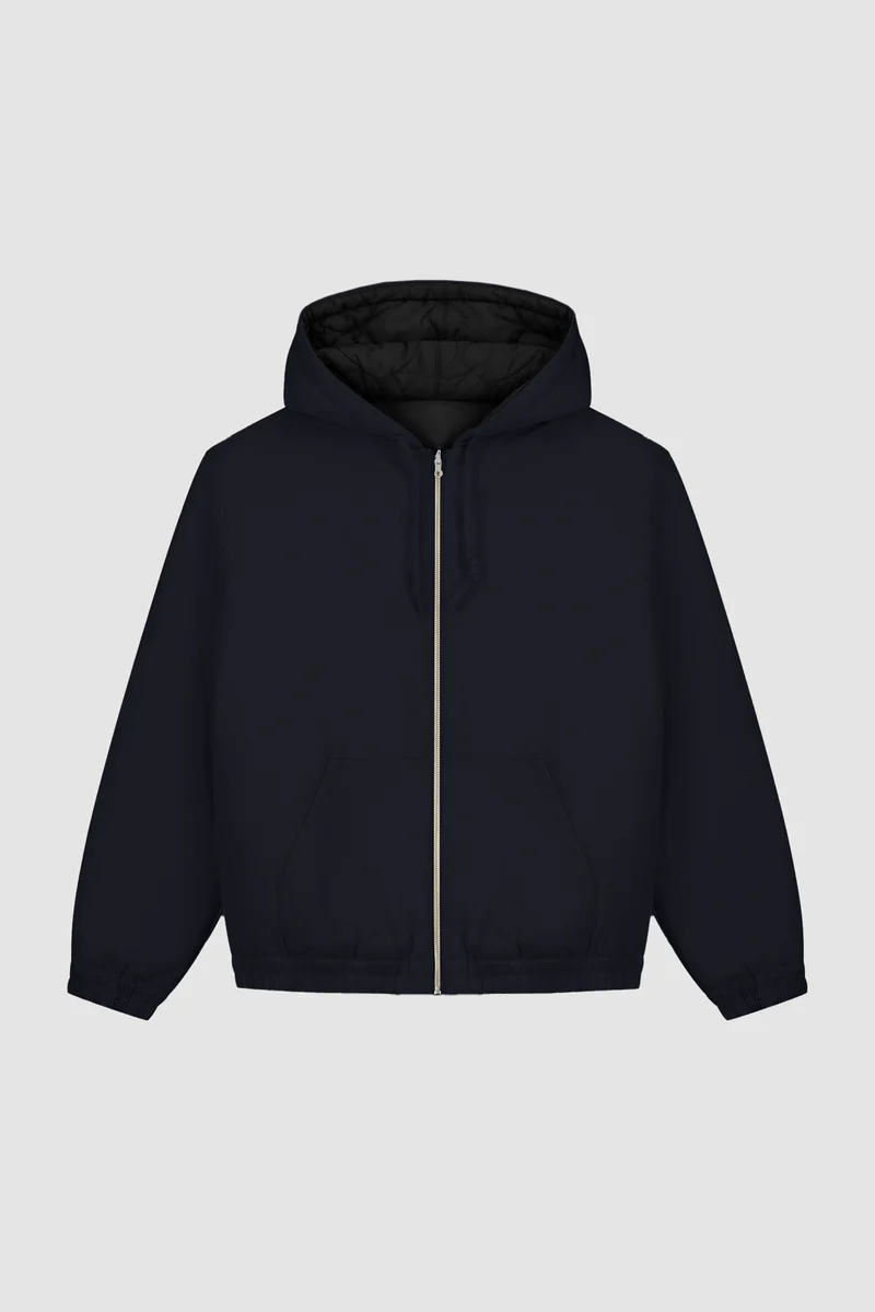 Veste à capuche réversible - Marine