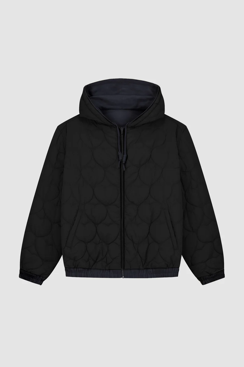 Veste à capuche réversible - Marine