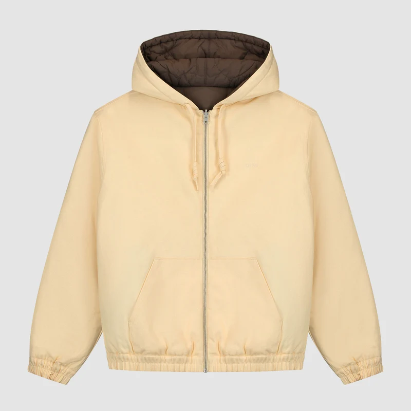 Veste à capuche réversible - Crème