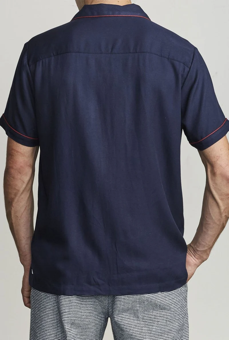 T-shirt RVCA That'll Do Hi Grade II Button-Up Bleu Marine