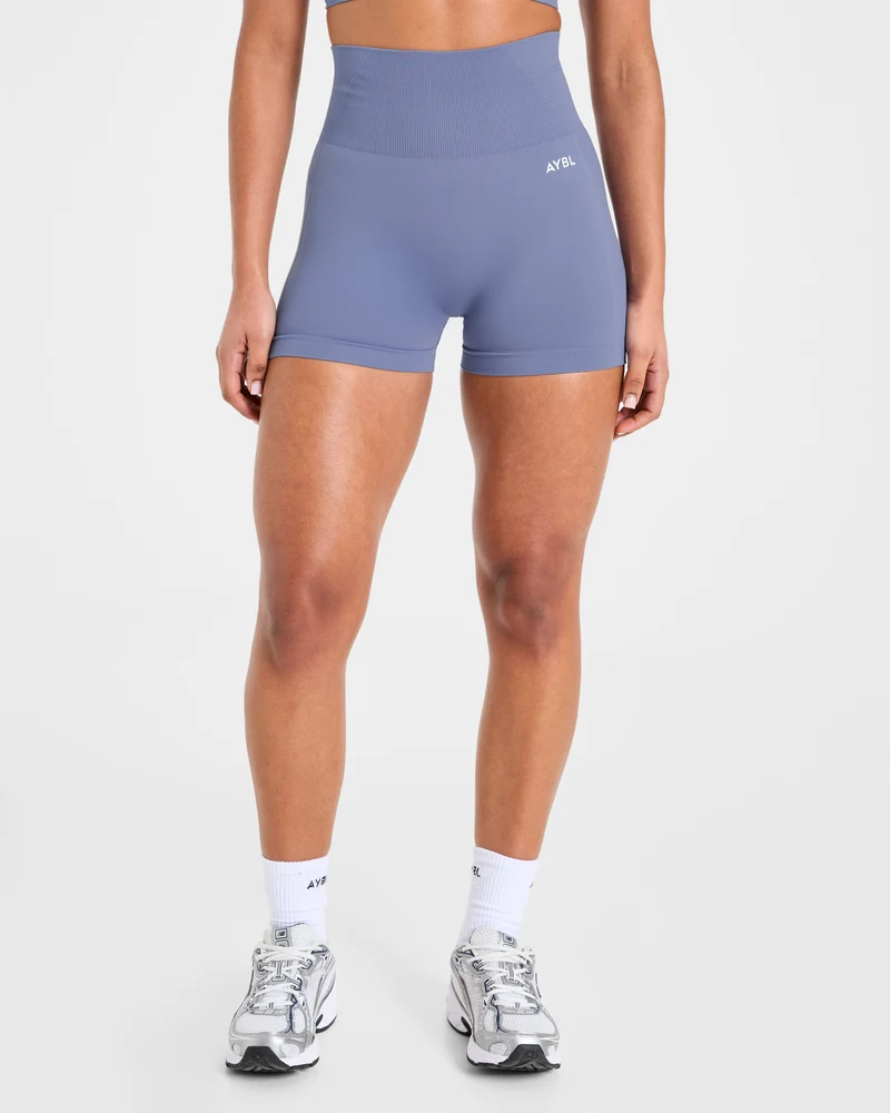Empower Seamless Shorts - Slate Bleu