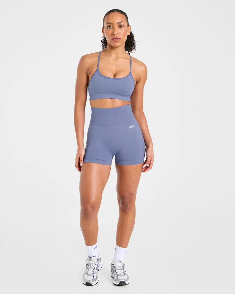 Empower Seamless Shorts - Slate Bleu