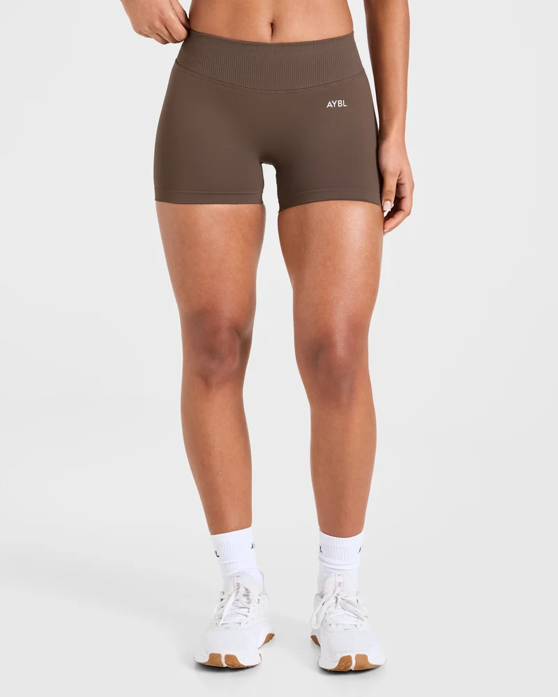 Enhance Seamless Shorts | 3.5" - Marron