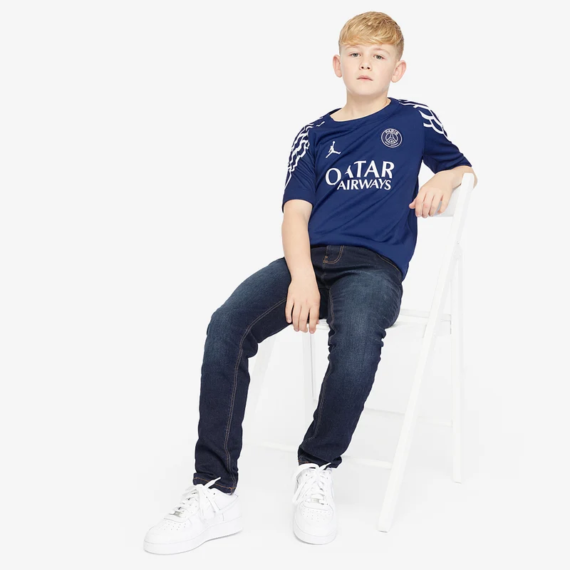 Maillot Fourth Jordan x Paris Saint-Germain 24/25 Dri-FIT Stadium MC pour Enfant