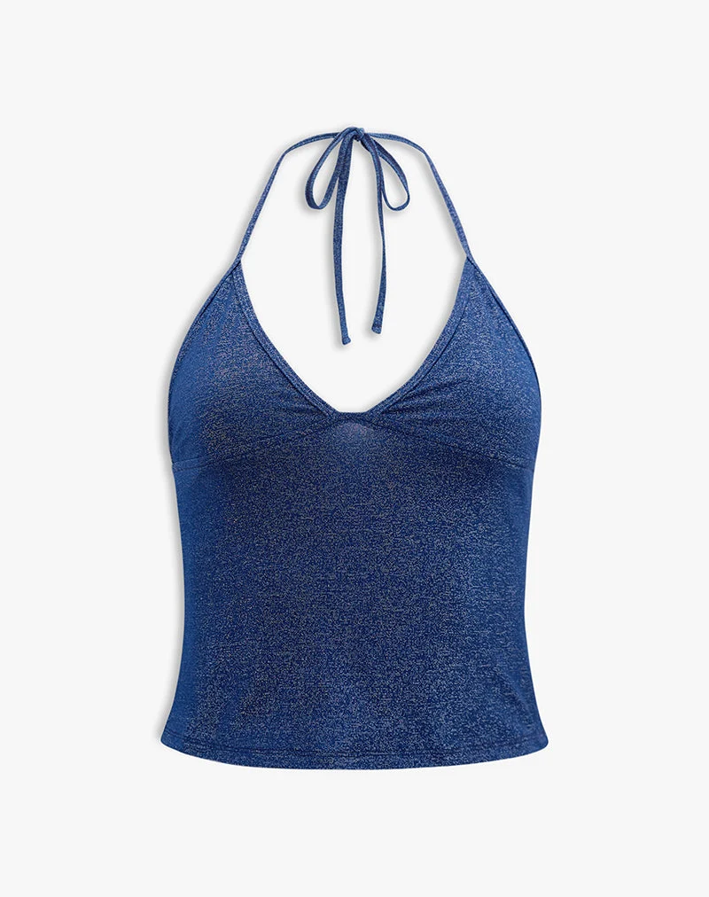 Débardeur de bain Tarikh, bleu marine chatoyant