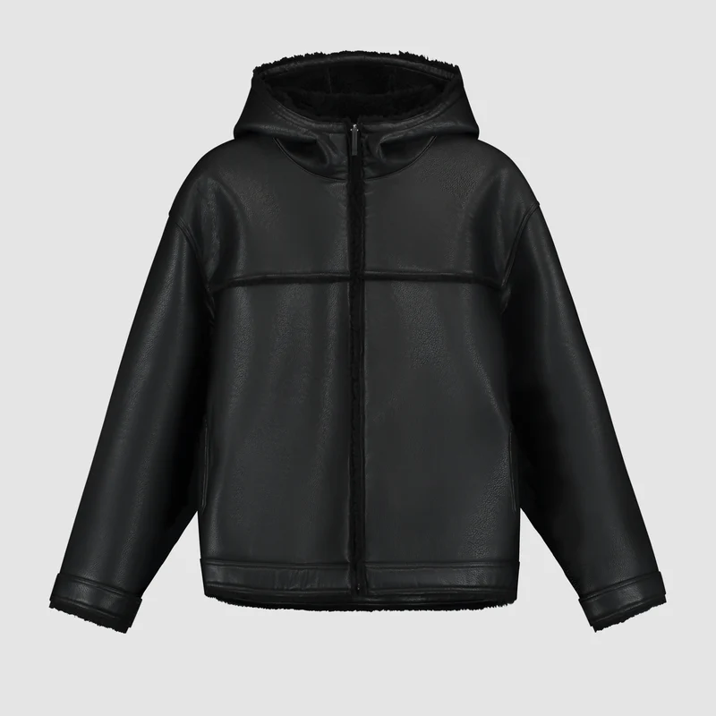 Veste en shearling - Noir