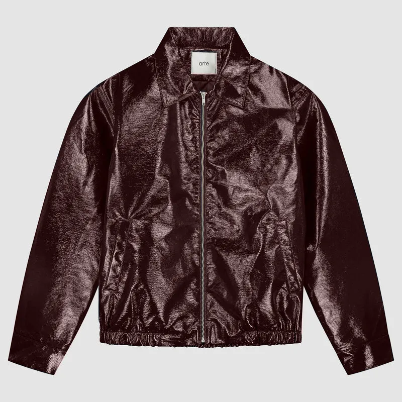 Veste en PU vernie - Rouge