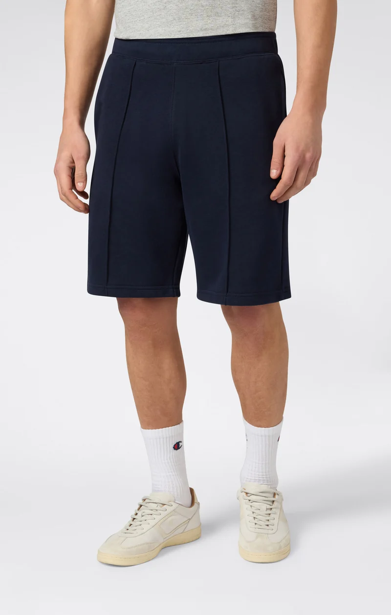 Men’s 9’’ Bermuda Shorts with Stitched Pintuck Icons