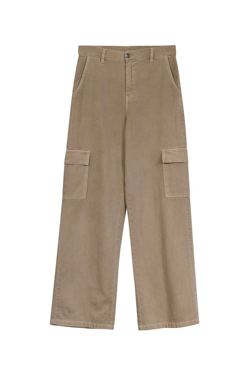 Pantalon Cargo Wide Leg Ivory