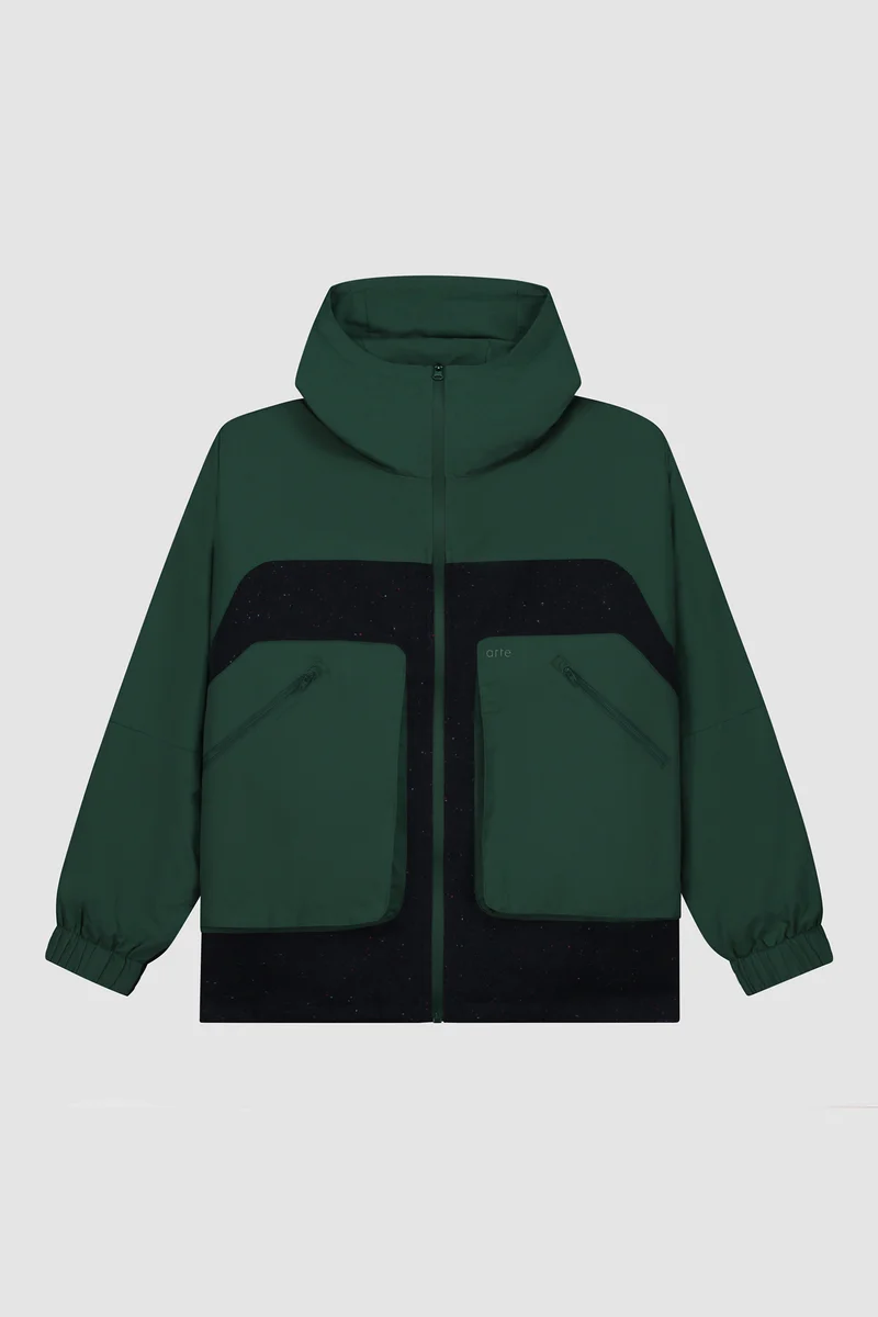 Veste technique en laine - Vert