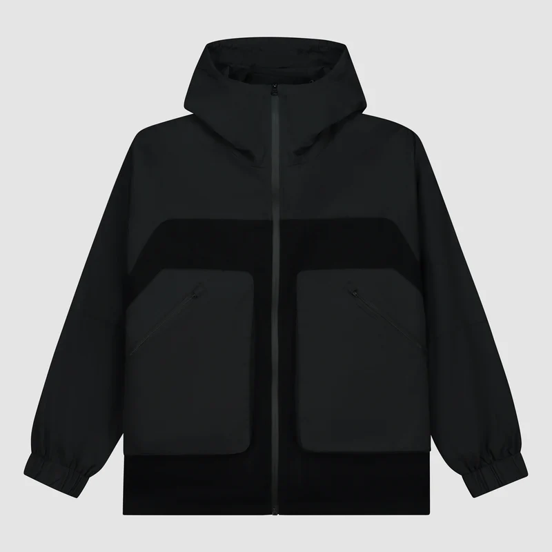Veste technique en laine - Noir
