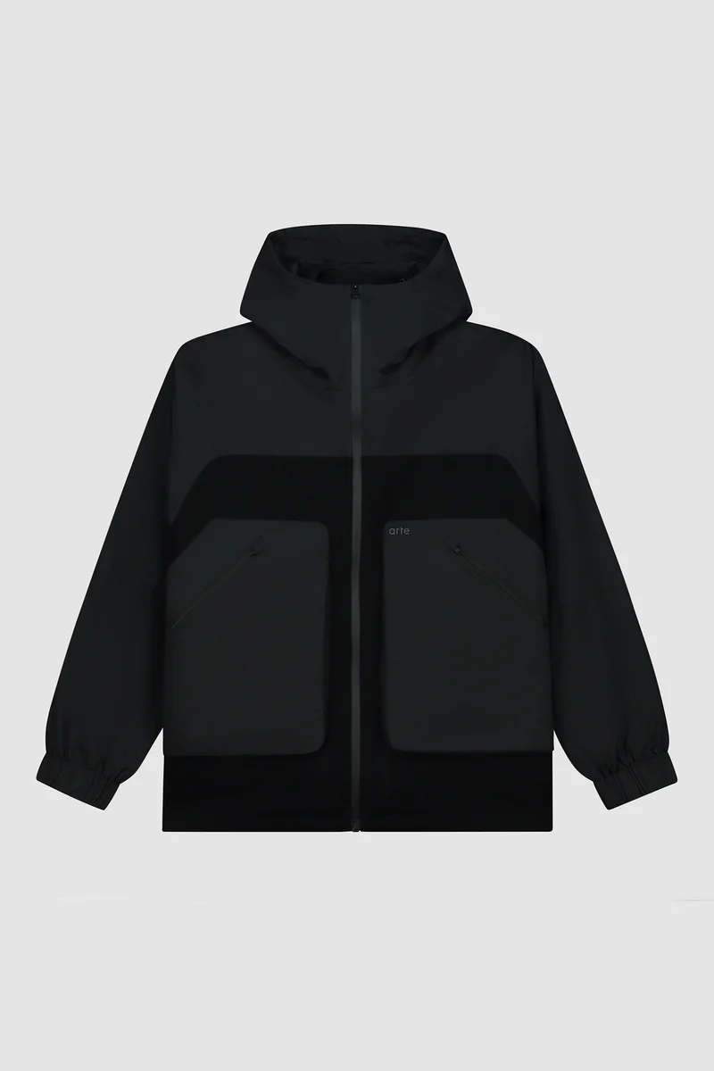 Veste technique en laine - Noir