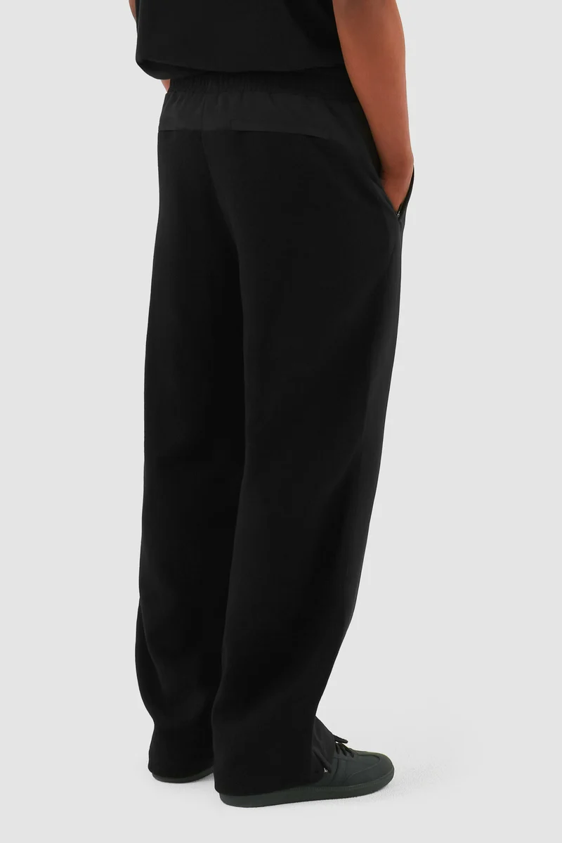 Pantalon technique en laine - Noir