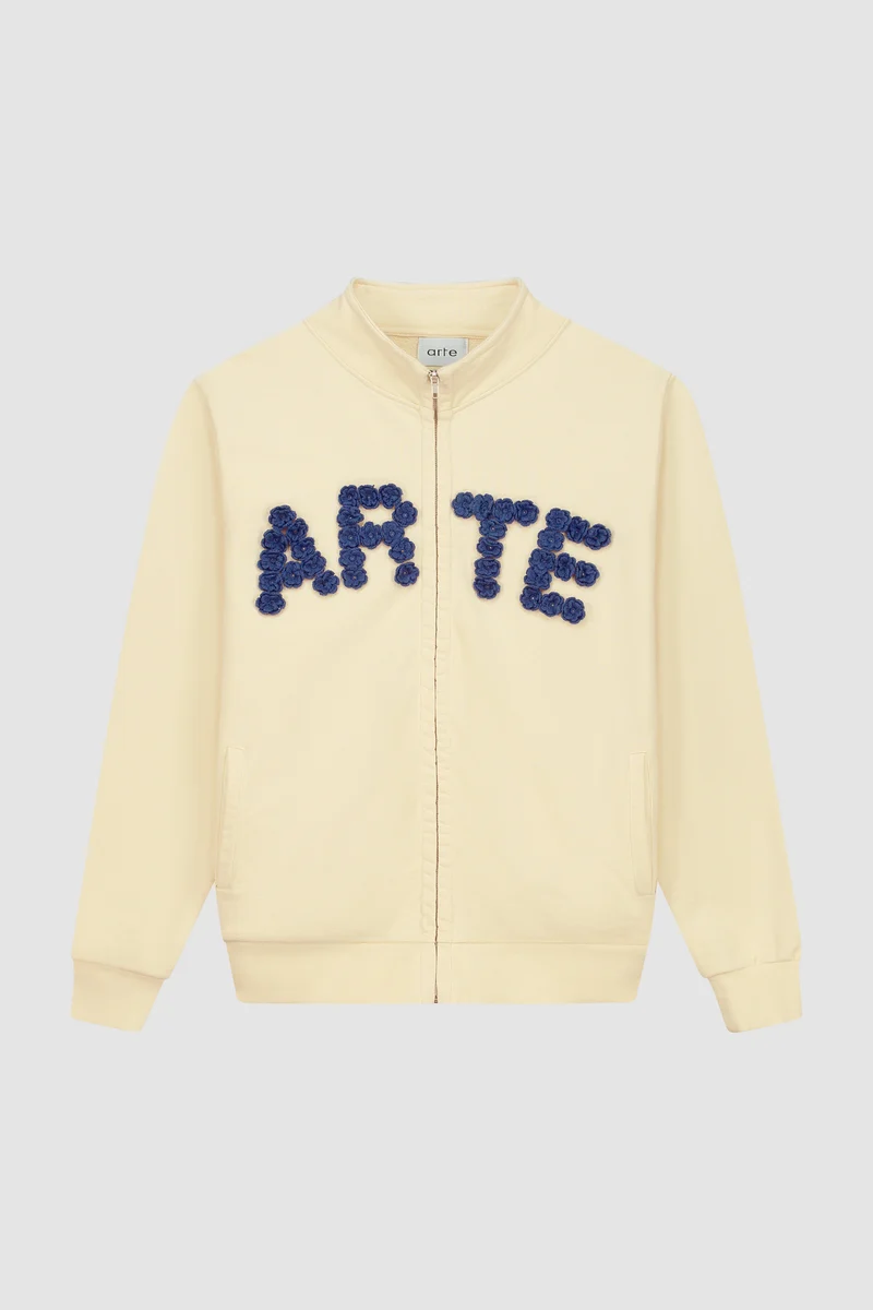 Veste à fleurs en crochet - Crème