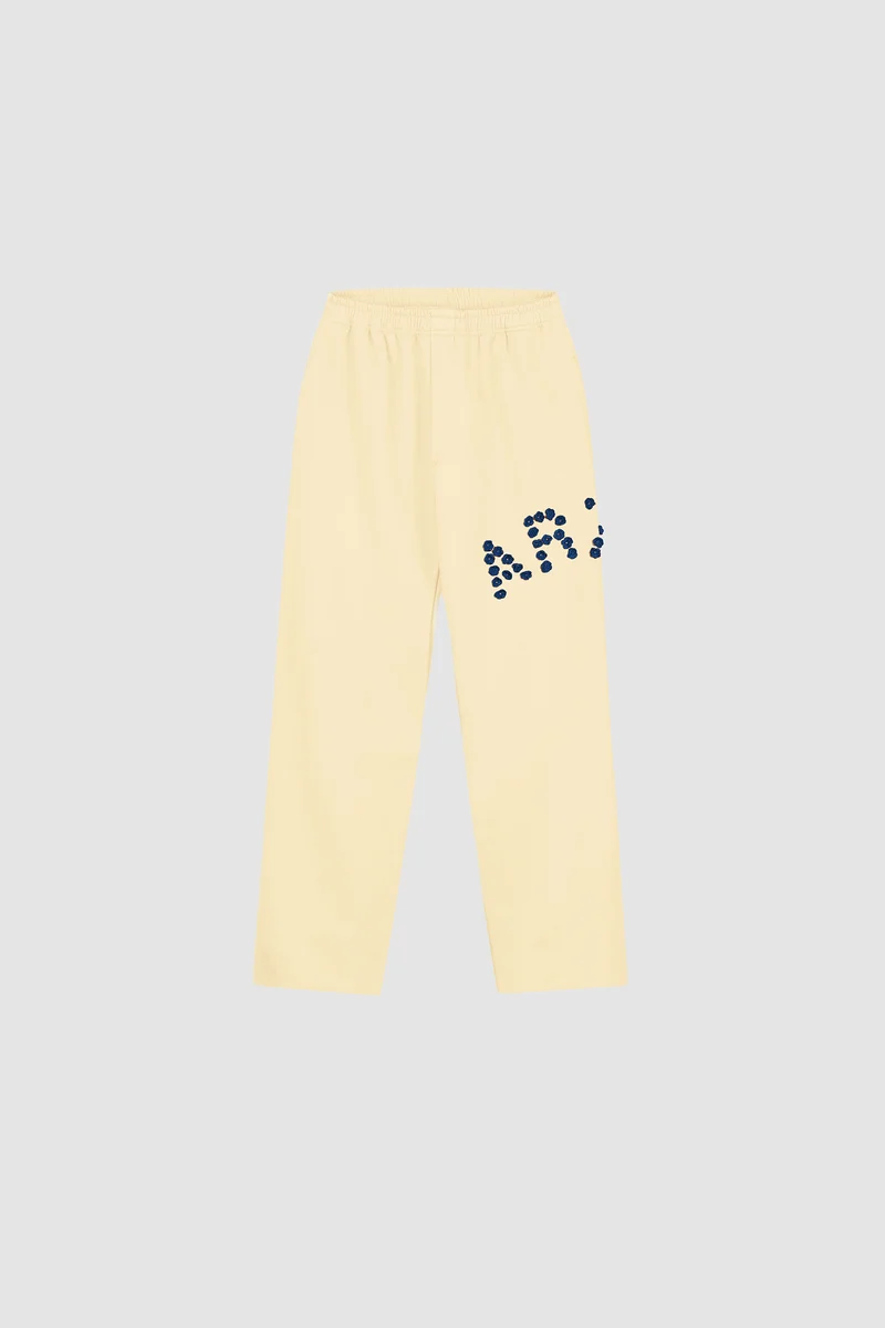 Pantalon à fleurs en crochet - Crème