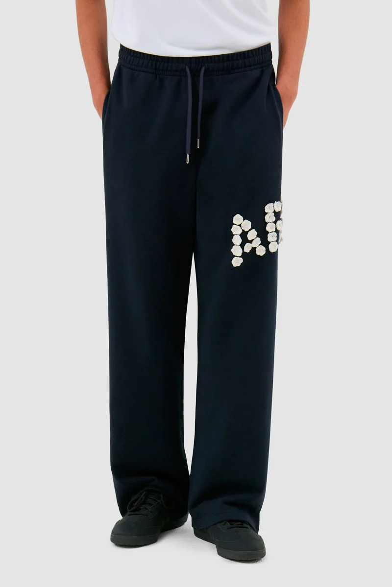 Pantalon Crochet Flowers - Navy