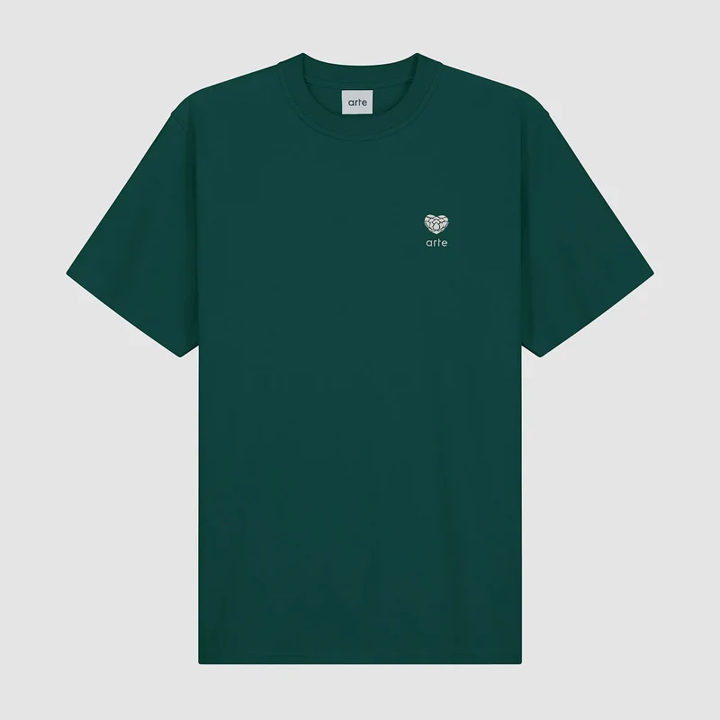 T-shirt avec logo en forme de cœur - Vert