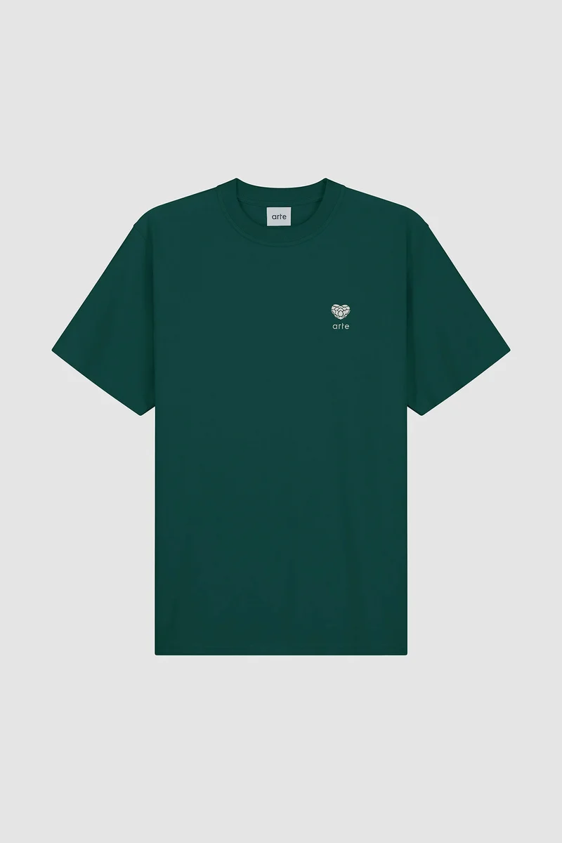 T-shirt avec logo en forme de cœur - Vert