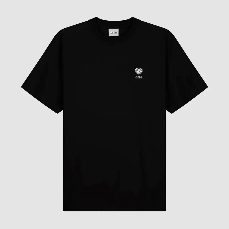 T-shirt avec logo en forme de cœur - Noir