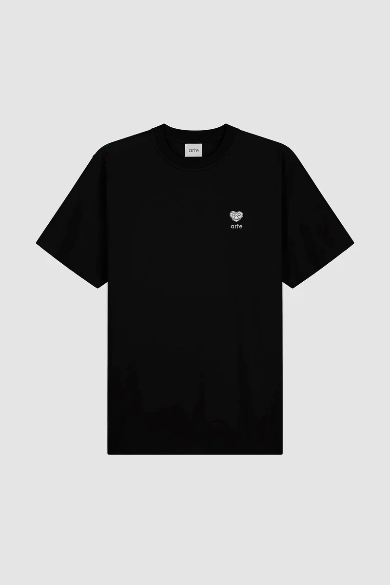T-shirt avec logo en forme de cœur - Noir