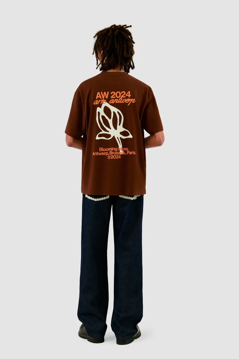 T-shirt Tulipe - Marron
