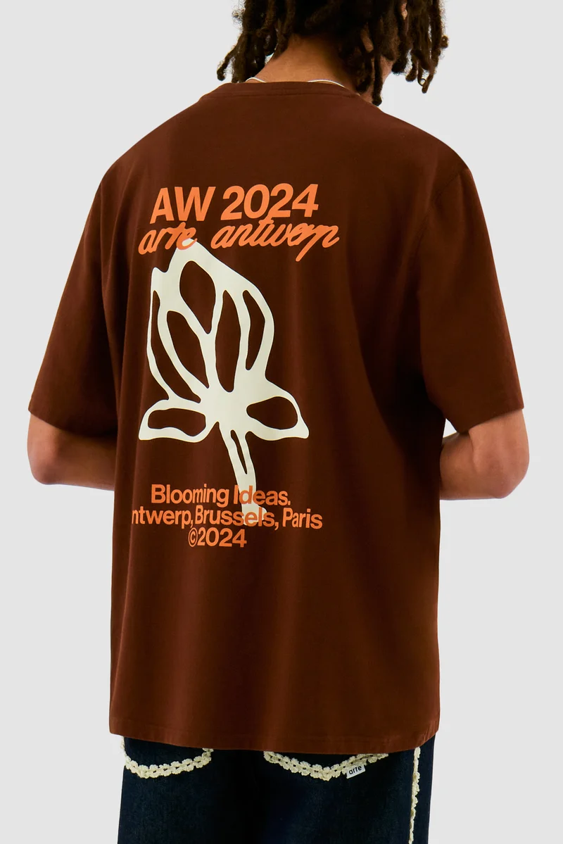 T-shirt Tulipe - Marron